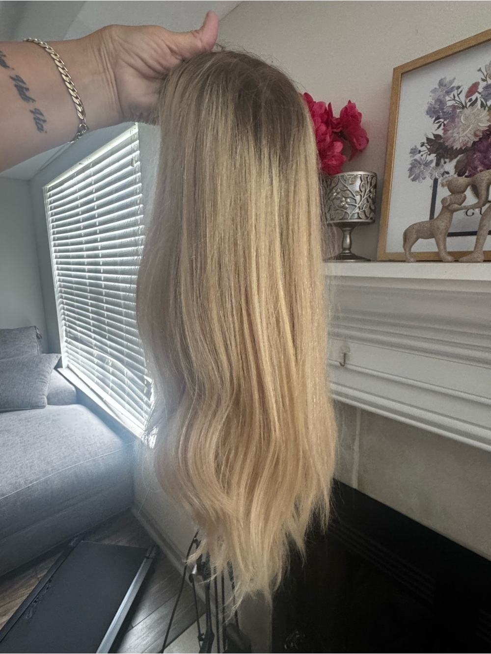 Highline Wigs Blonde Rooted Silk-Top Human Hair Topper HIGHLINE TOPPER - Picture 8 of 12
